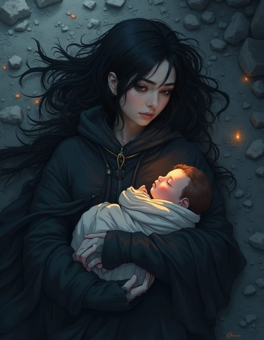 Motherly Love in a Frozen Ruin