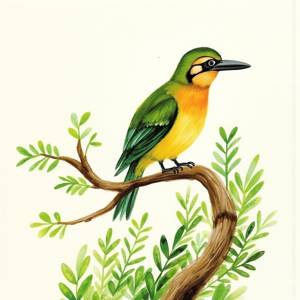 Majestic Bird in a Dreamlike Fairytale World