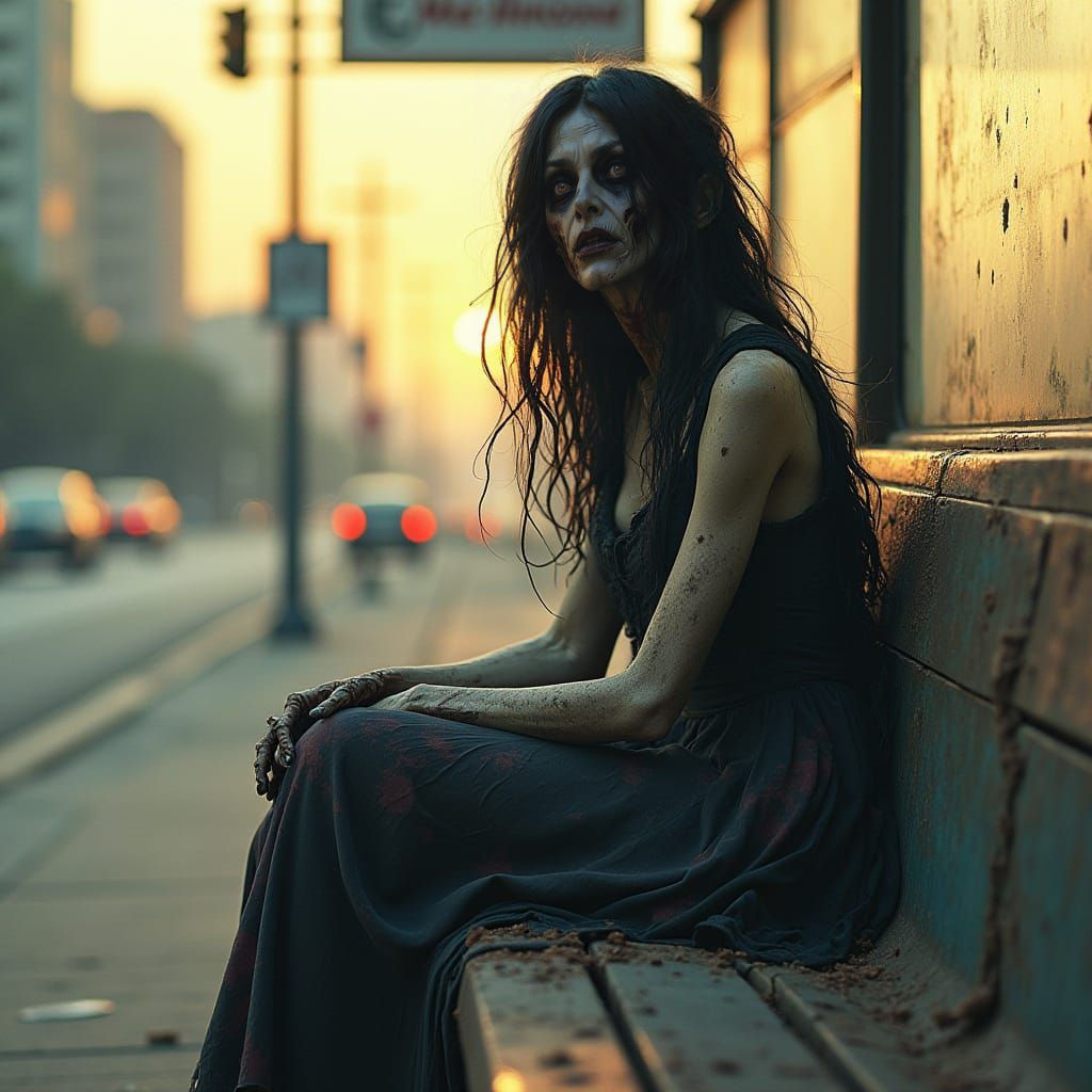 Hyper-Realistic Zombie in LA Morning Light