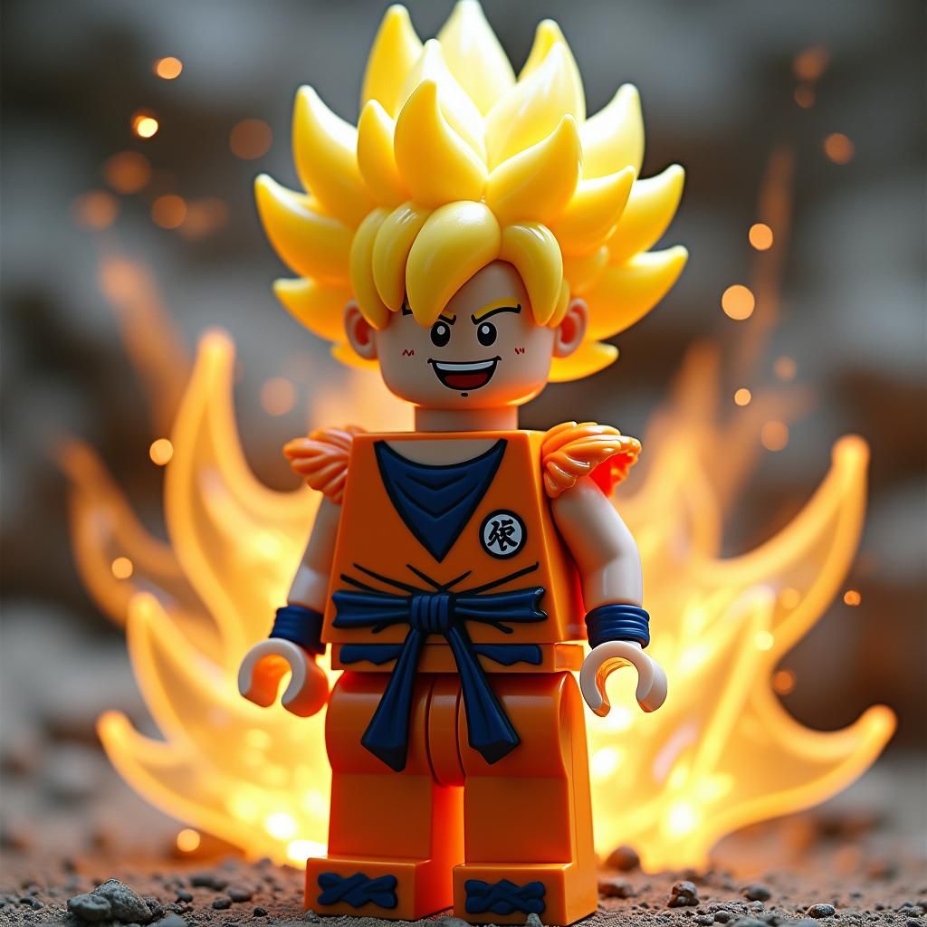 Lego Son Goku Super Saiyan: Digital Art