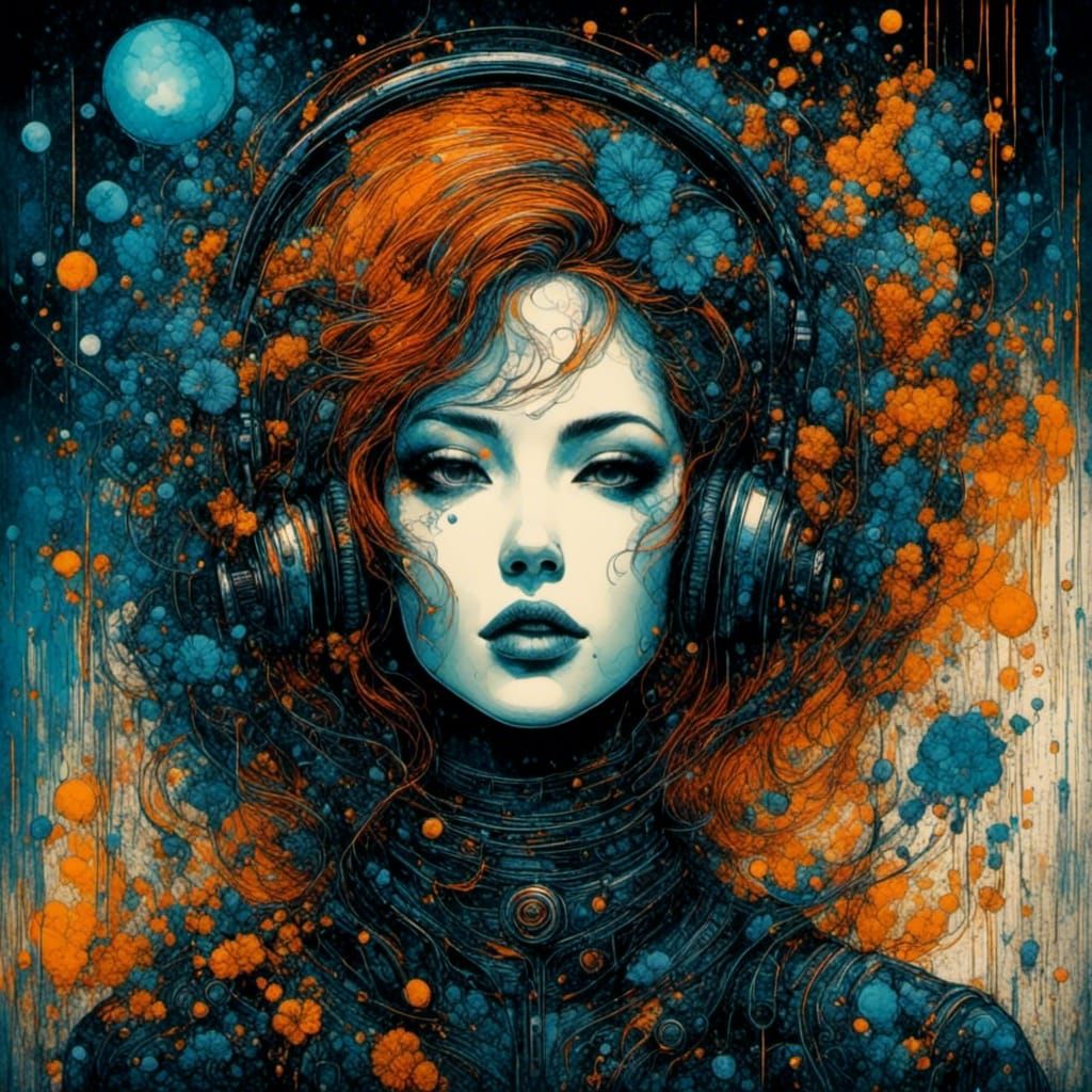 Neon Grunge Abstract Generative Art