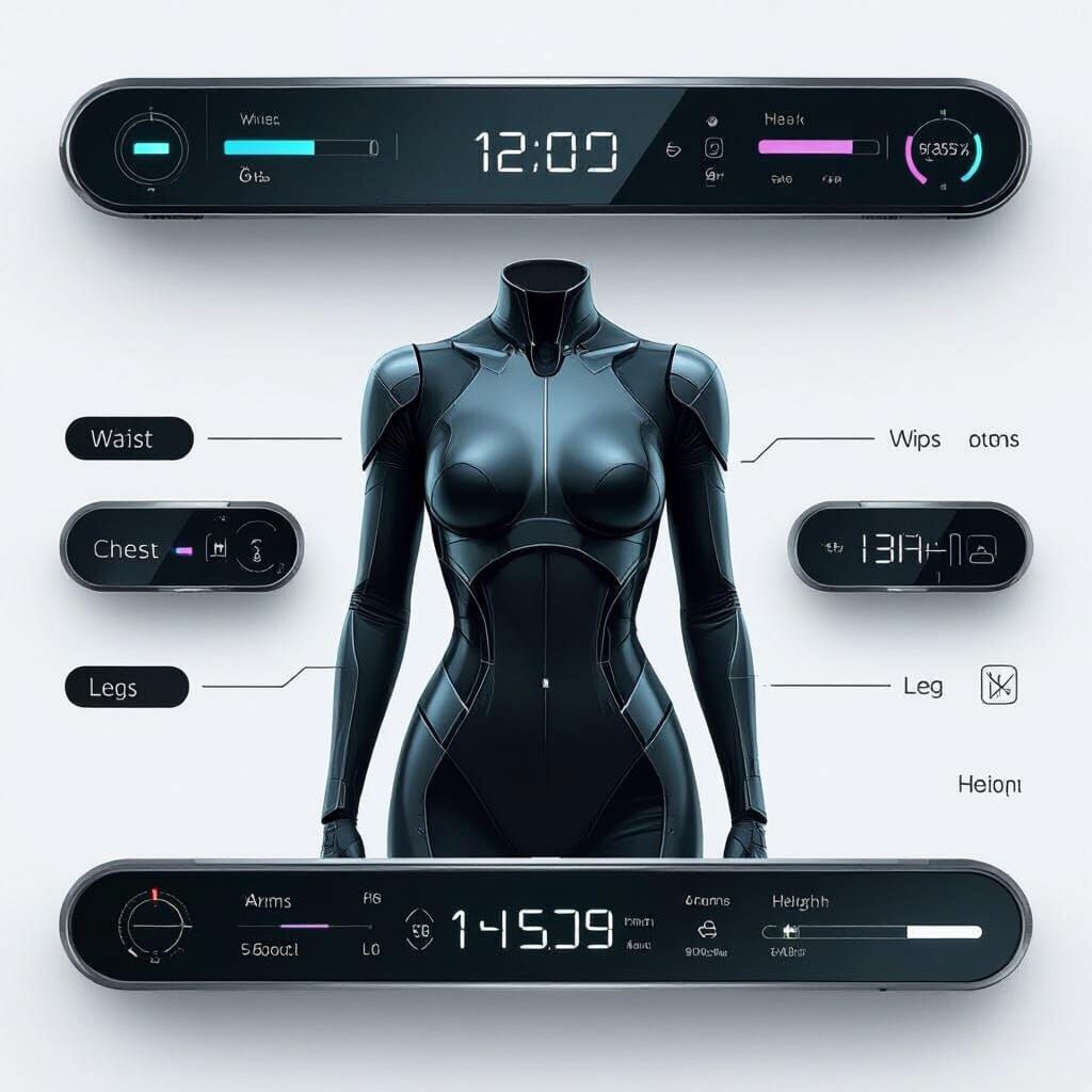 Futuristic Dashboard for Human Body Customization