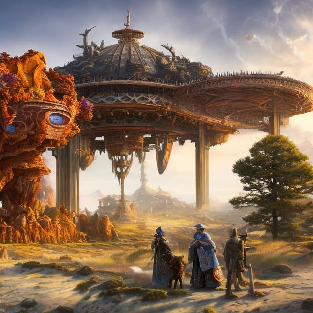 Hyperrealistic Surreal English Breakfast: Digital Illustrati...