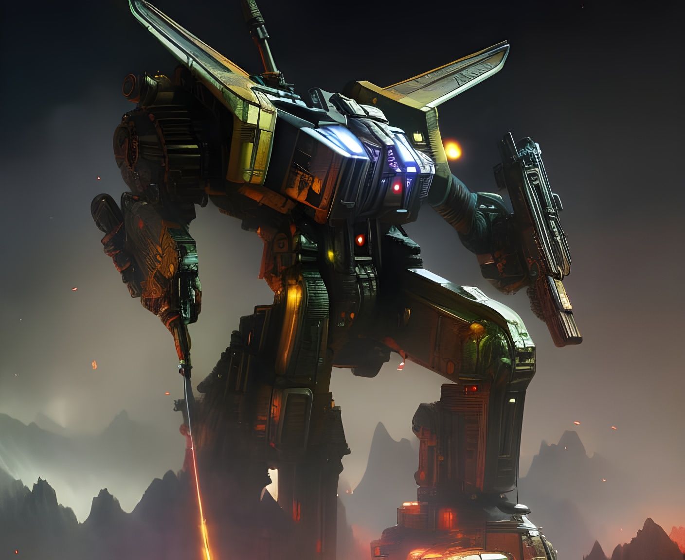 Jet Fire Decepticon Digital Illustration