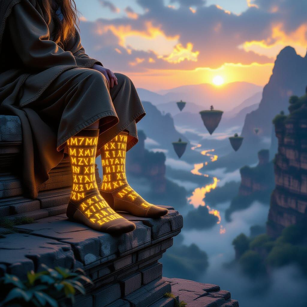 Guardian with Prophecy Socks at Ancient Temple