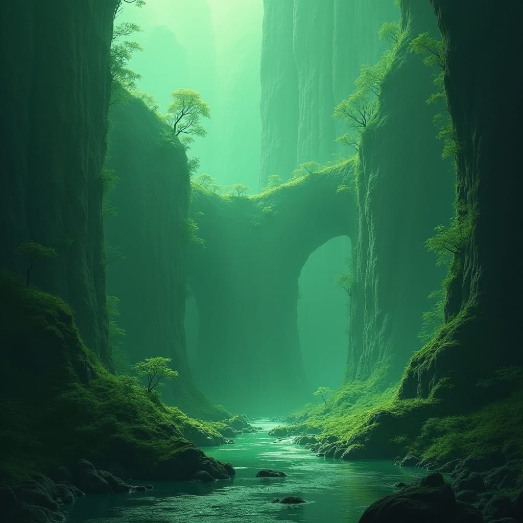 Fantastical Green Concept Art in 8K Resolution