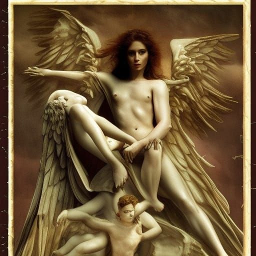 Angels, Watchers, and Nephilim in Dreamlike Rendering