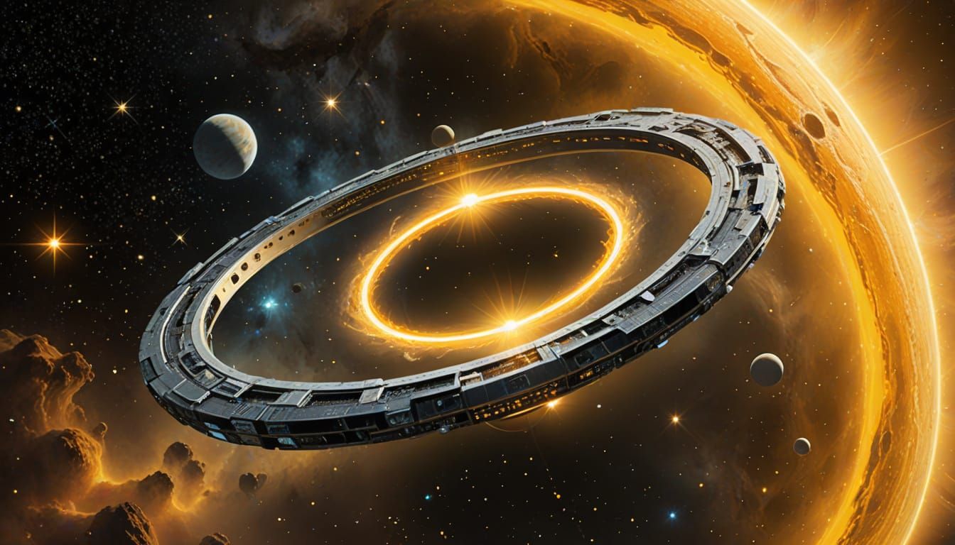 Ring World in Orbit: Science Fiction Digital Art