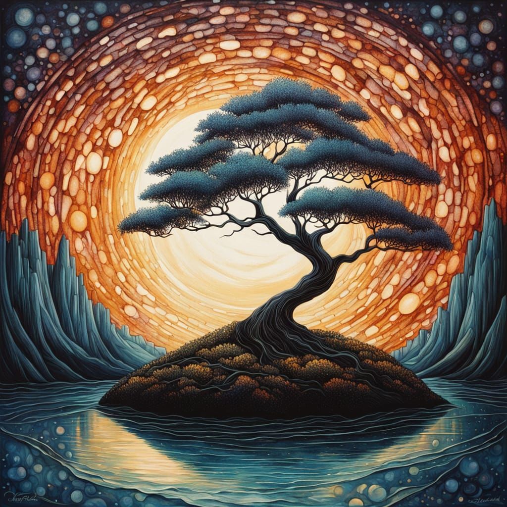 Glass Bonsai Tree Sculpture Dreamscape