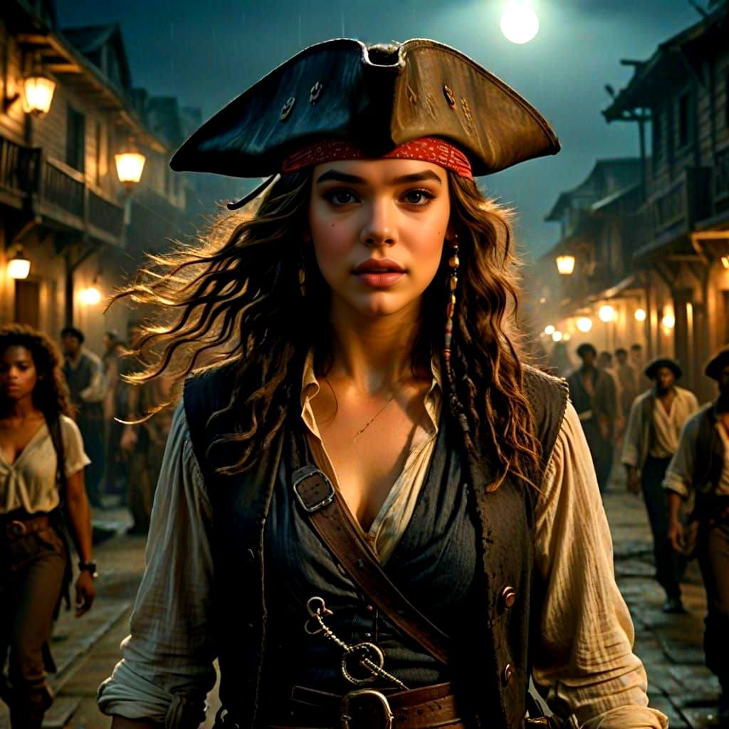 Hailee Steinfeld Channels Jack Sparrow in Epic Cinematic Por...
