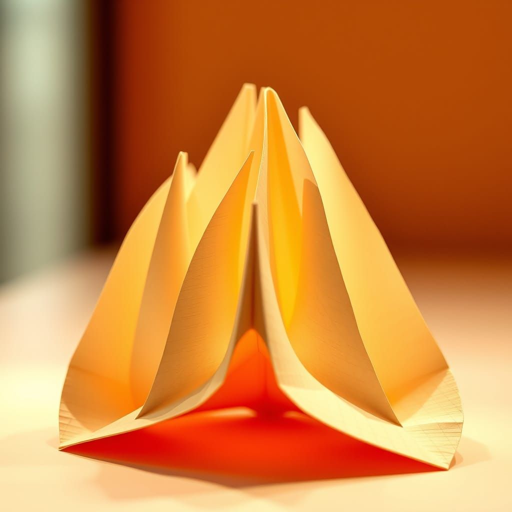 Whimsical Origami Masterpiece in Vibrant Colors