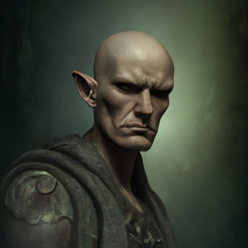 Medieval Zombie Portrait in Digital Matte Painting Style