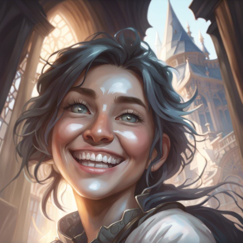 Hyperrealistic Portrait of Huii Buh, Castle Ghost