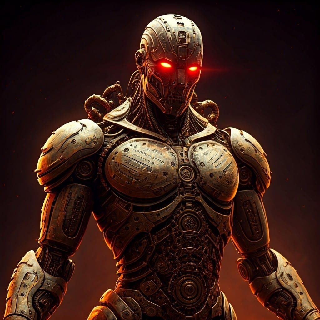 Mechanical Centaur: Industrial Sculpture in Cinematic Style