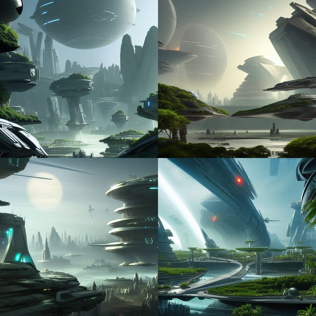 Futuristic City Fusion in 2050