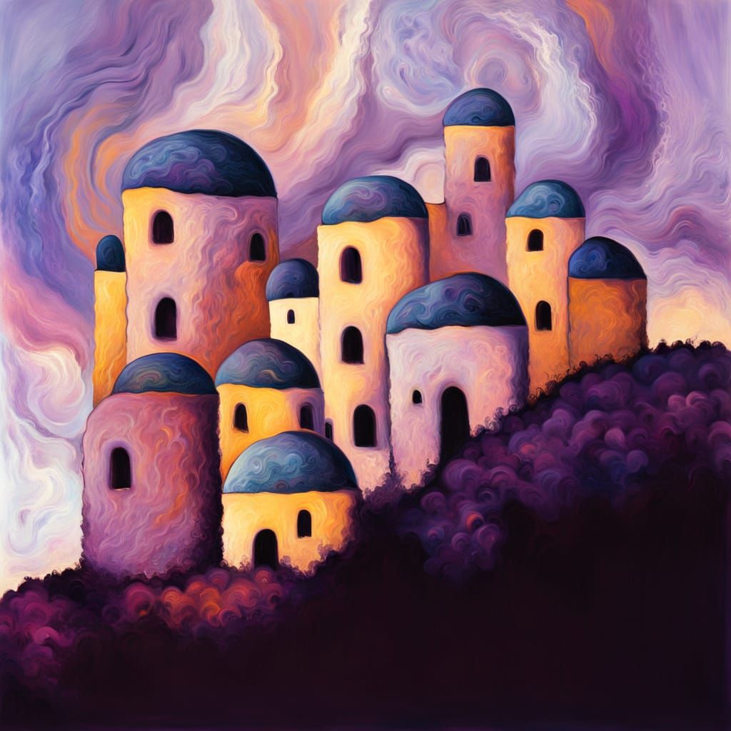 Dreamlike Figure in Surreal Oil Painting