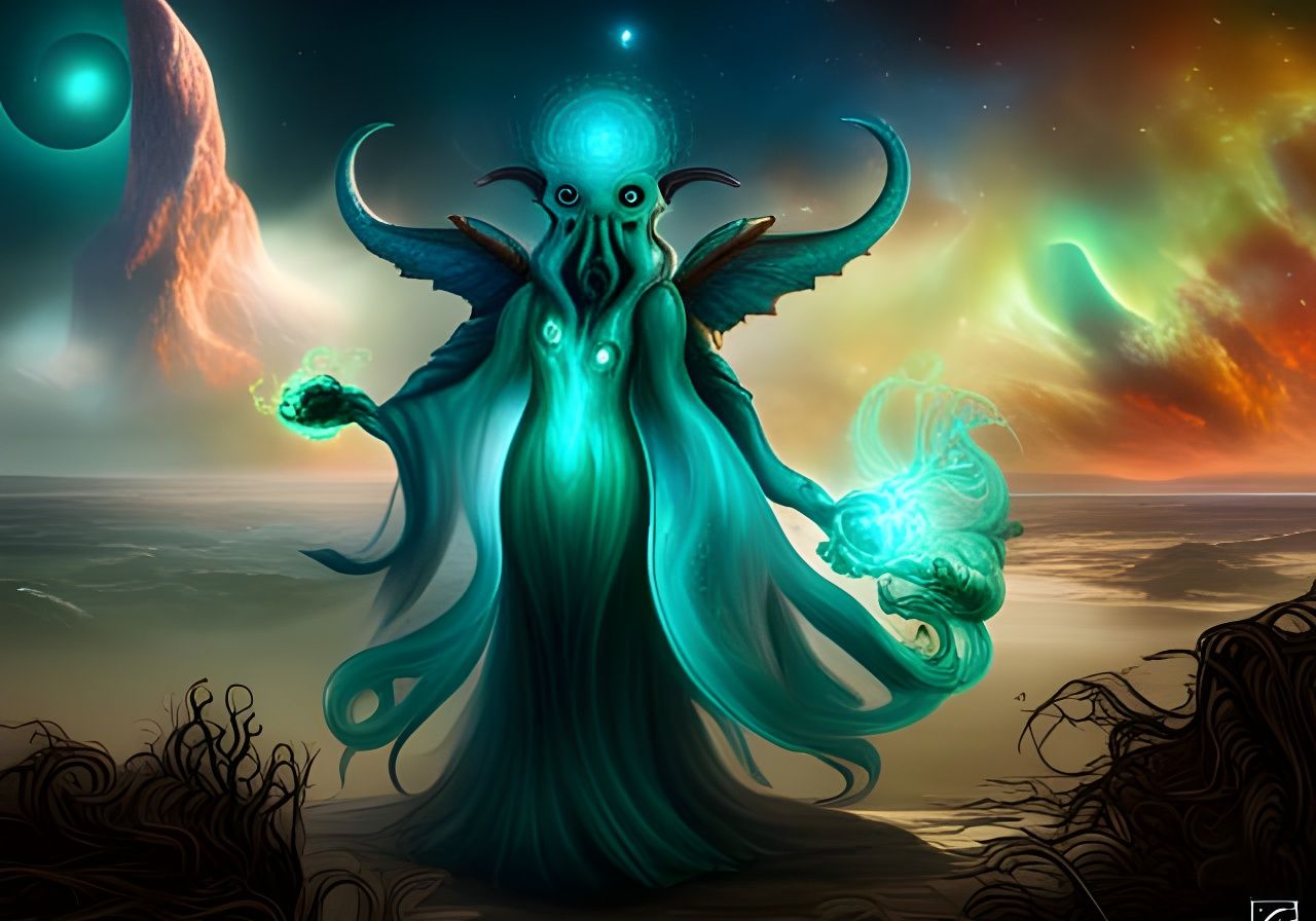 Cosmic Cthulhu Goddess by Alexander Jansson