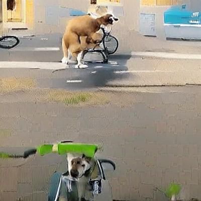 Dog Rides Bicycle: A Humorous AI Image