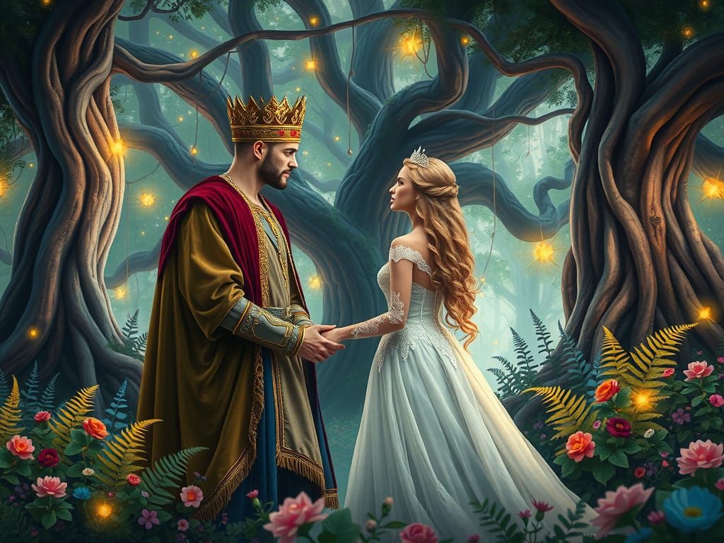 Magical Grove Wedding in Impasto Style