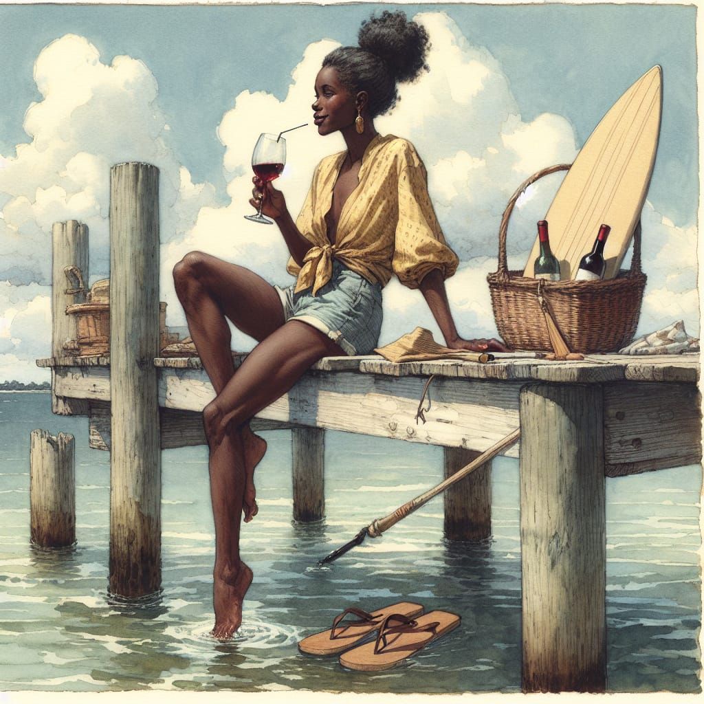 Serene Summer Afternoon in a Soft Romantic Style