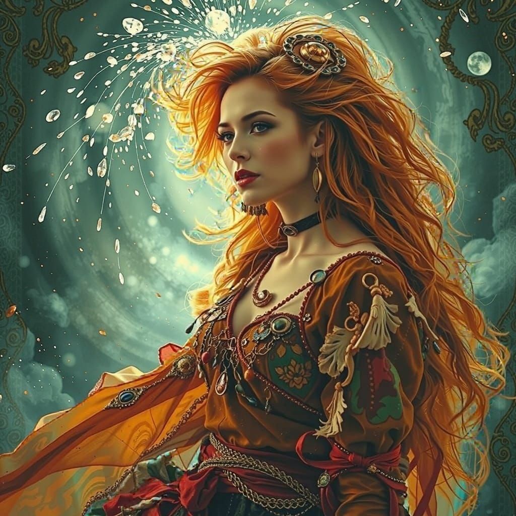 Abstract Swirling Red Forms in Dynamic Motion