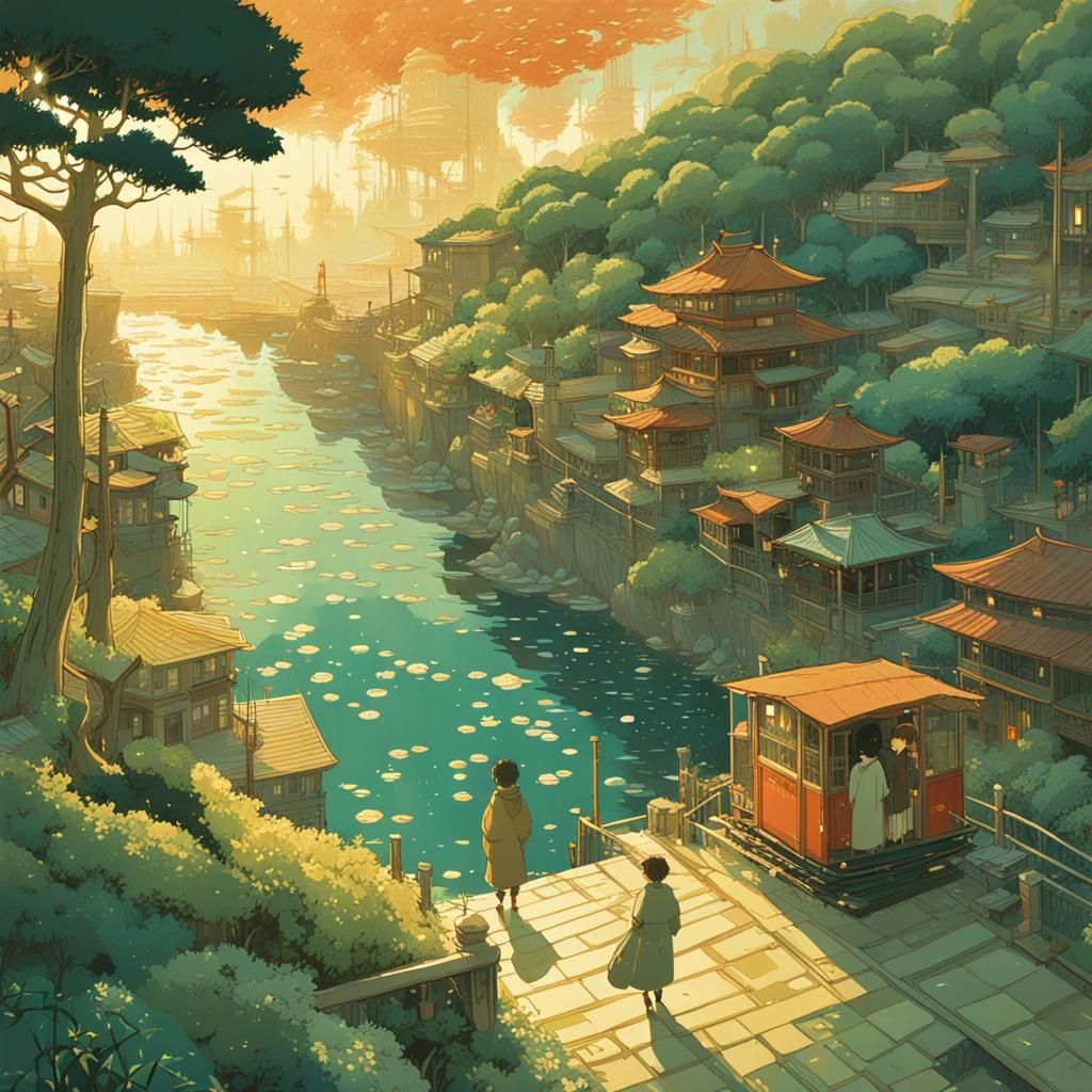 Anime Key Visual Inspired by Studio Ghibli