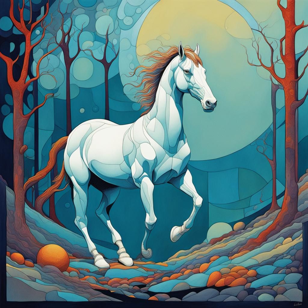 Abstract Moebius Strip in Complementary Colors