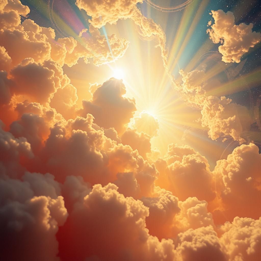 Iridescent Cosmic Clouds with Refracting Light