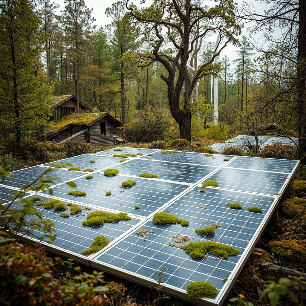 Abandoned Solarpunk Metropolis Overgrown by Nature
