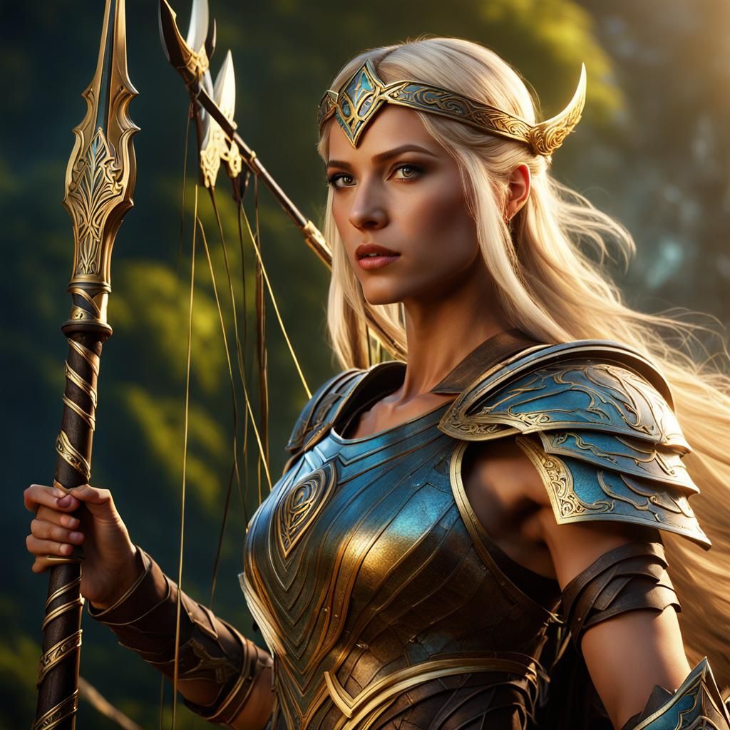 Artemis, Greek Goddess of The Hunt in Armor