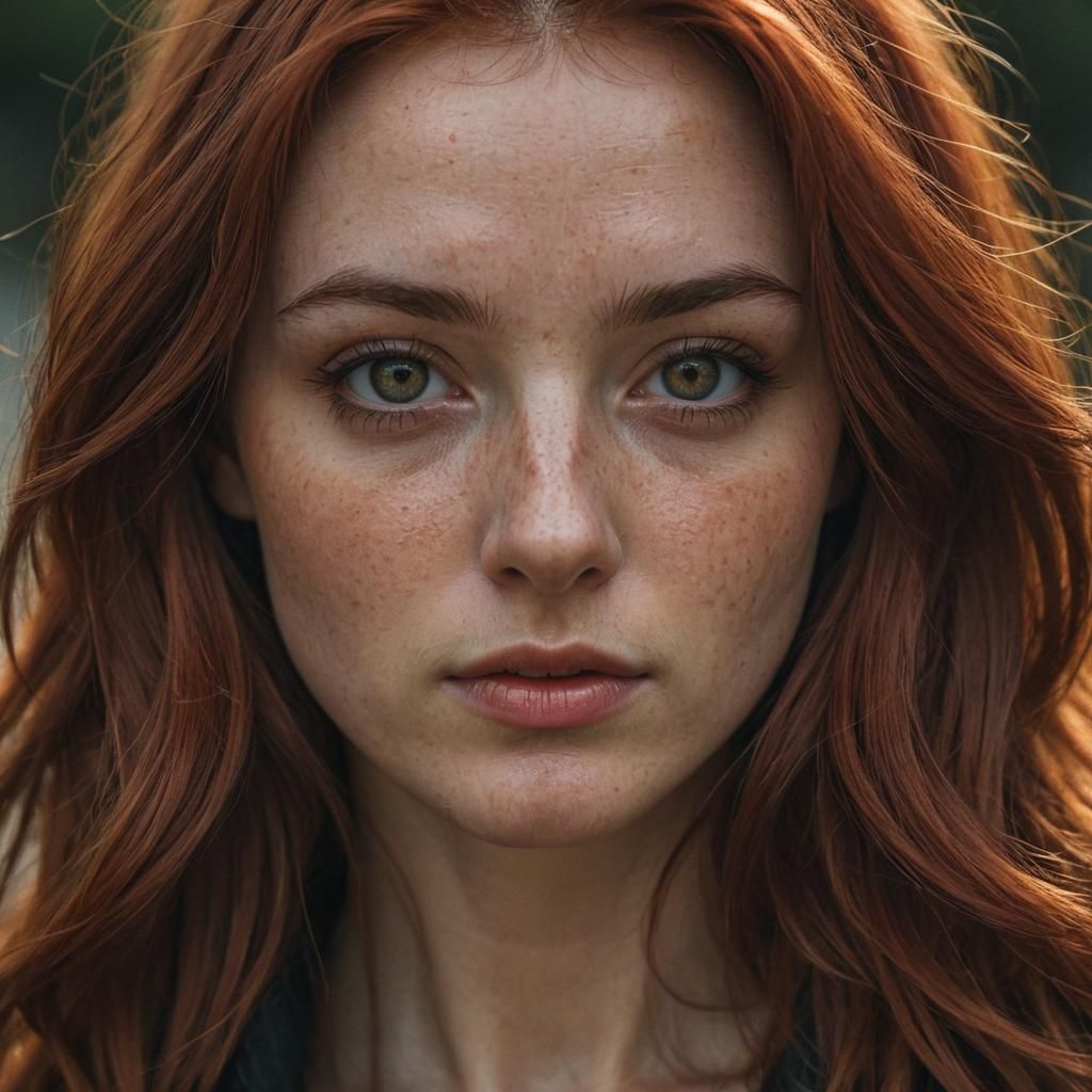 Beautiful Irish Girl Portrait with Dramatic Lighting