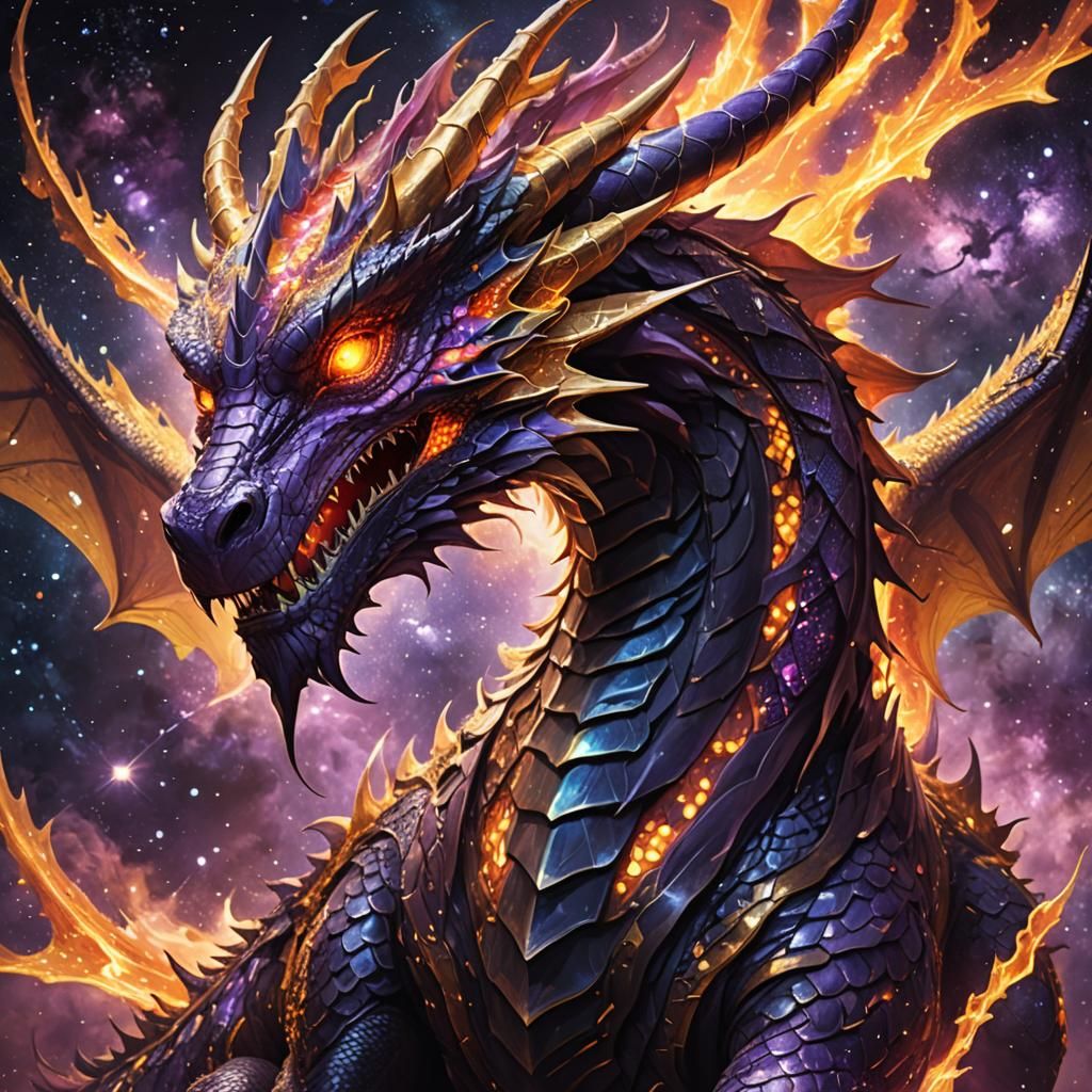 Celestial Dragon in Dark Fantasy Concept Art