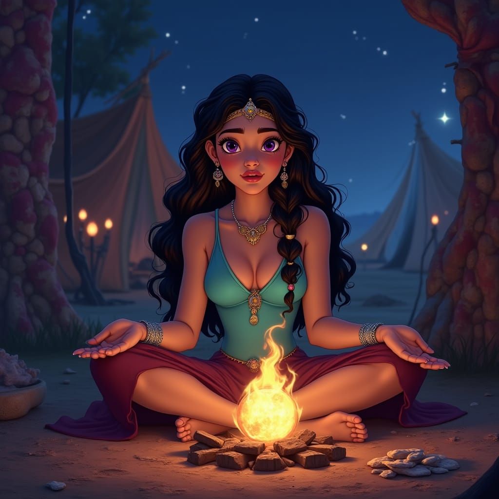 Disney Style Fortune Teller by Campfire
