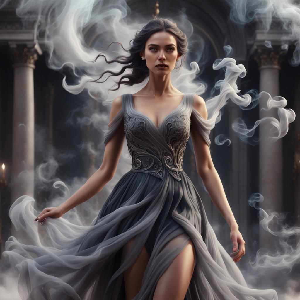dress made of smoke