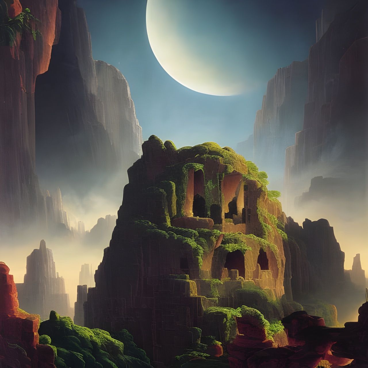 Monolithic Temple in New Moon Canyon