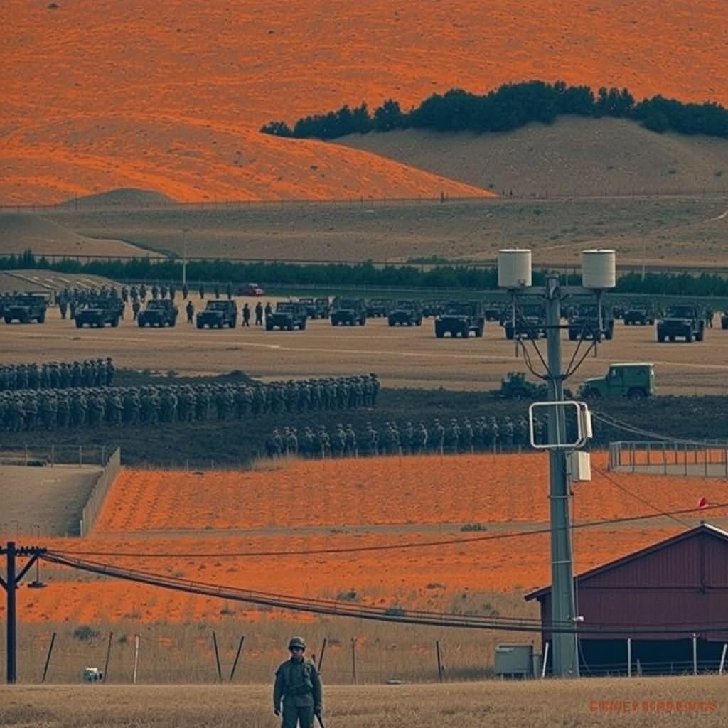 Soldier at Attention in Korean Demilitarized Zone