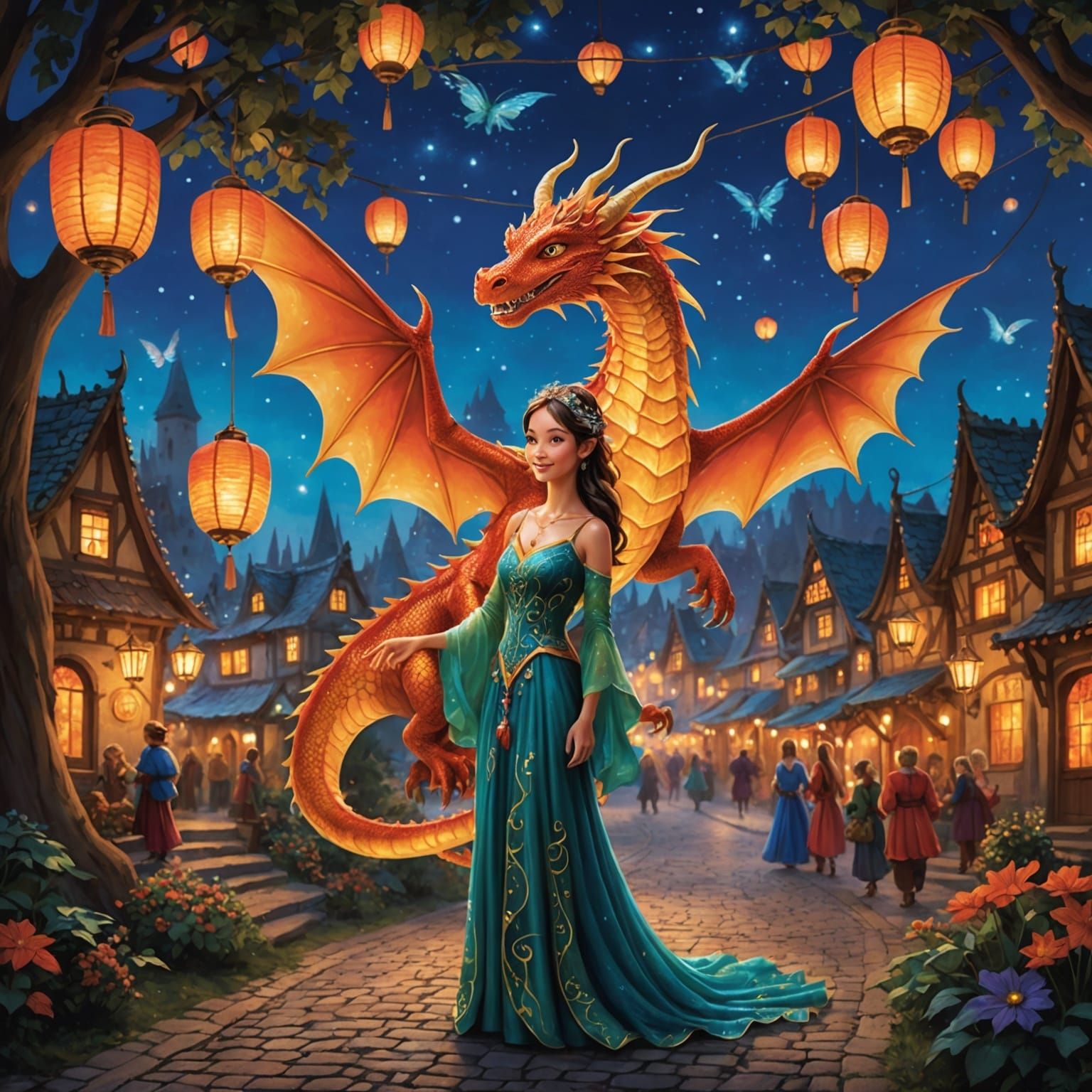 Fairy and Dragon Celebrate Festival of Lights