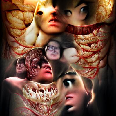 Disturbing Body Horror Illustration