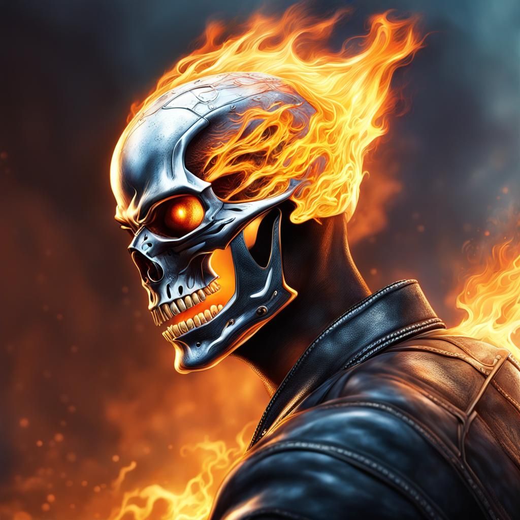 Hyperrealistic Ghost Rider Concept Art