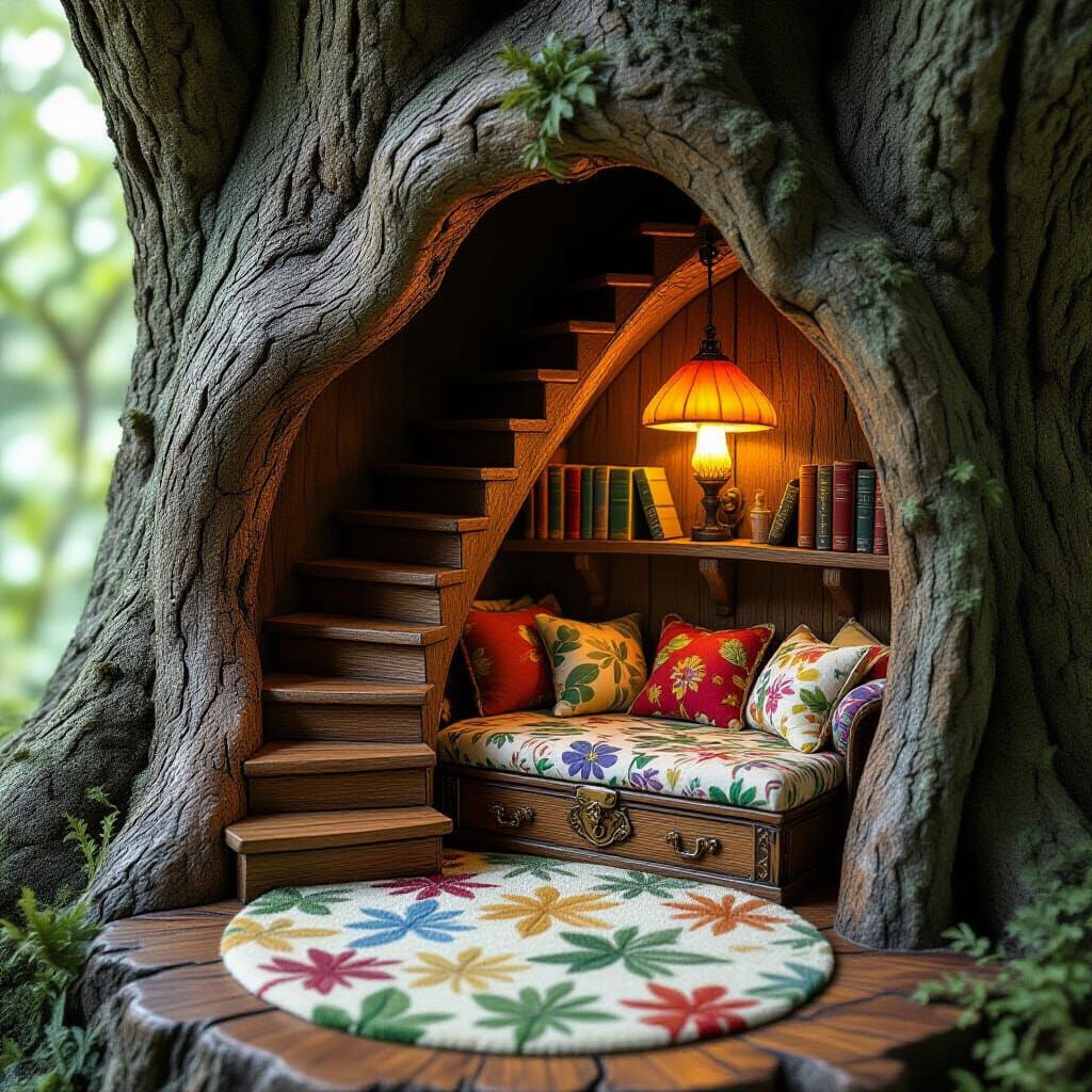 Secret Tree Nook Inspired by Miyazaki