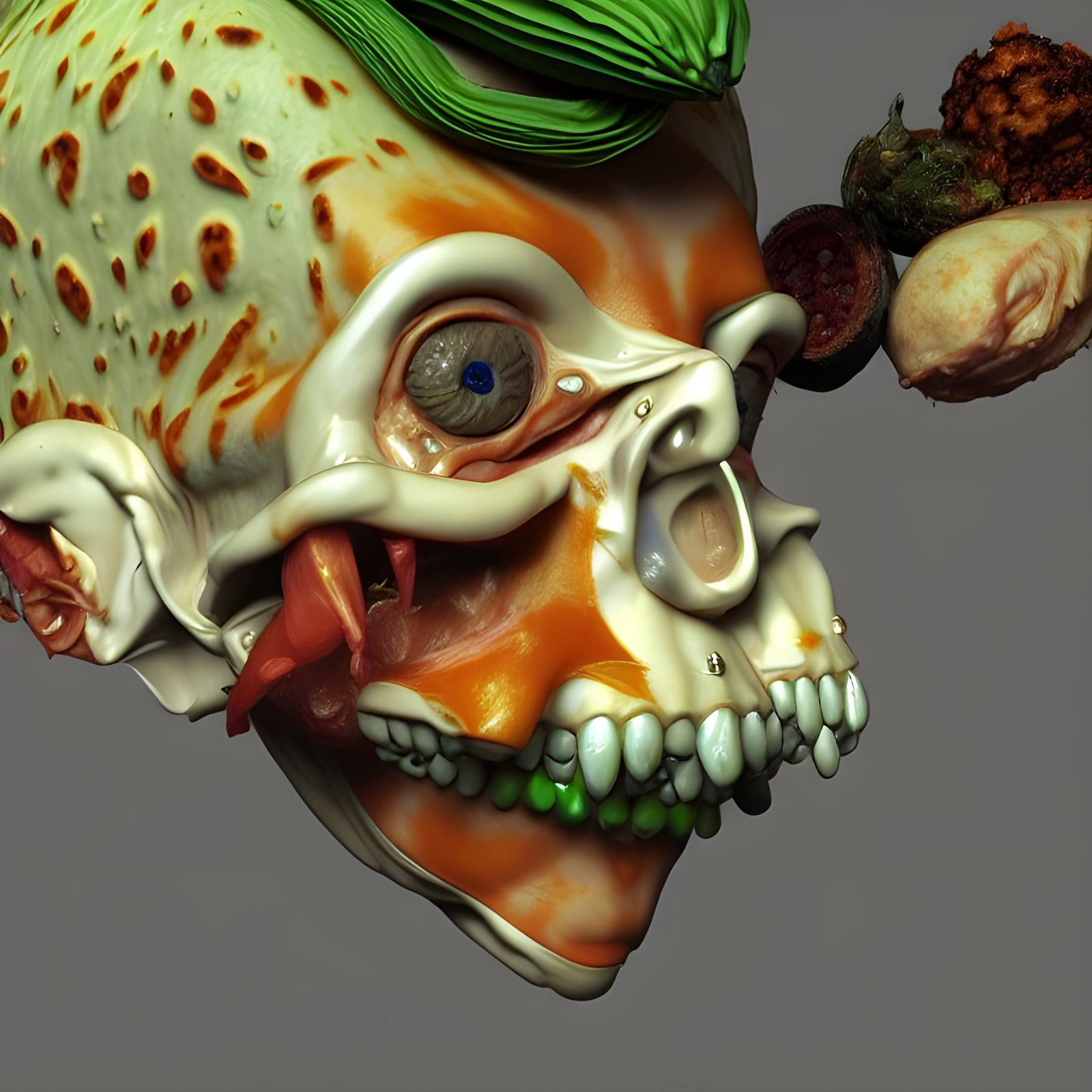 Horror Powered Tacos Grande: Detailed Digital Art