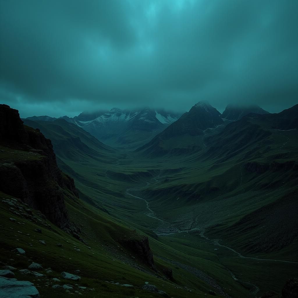 Fantasy Stone Monsters in Mountain Landscape