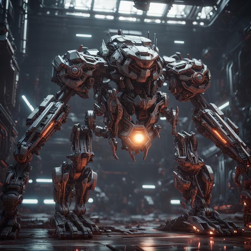 Big Bad Wolf with Sci-Fi Mech Details