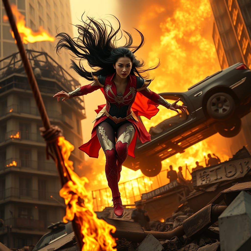 Taiwanese Superheroine Saves Civilians in Cinematic Film Sti...