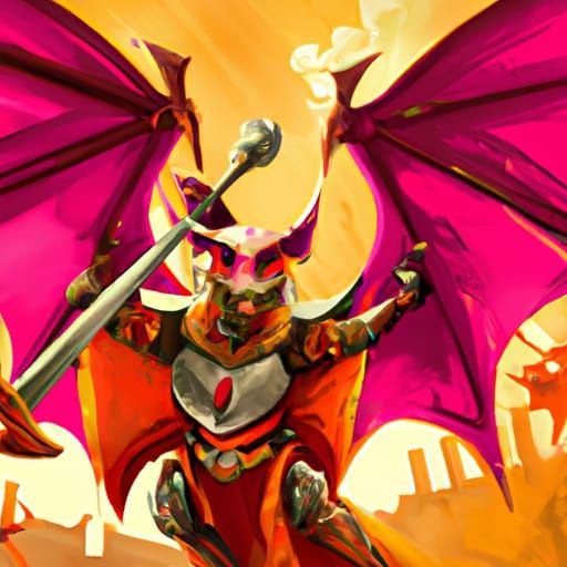 Bat Knight Defends Camazotz in Detailed Fantasy Art