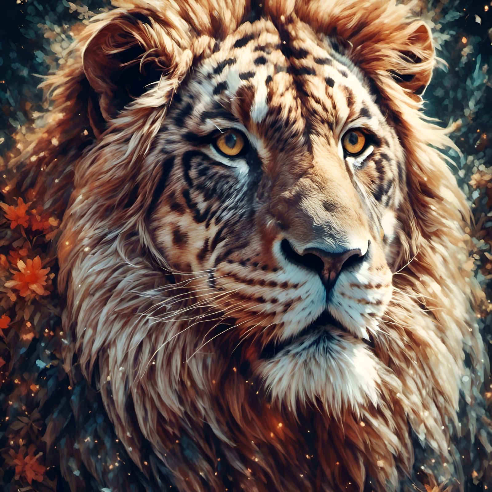 Striking Panther Portrait in Dark Style