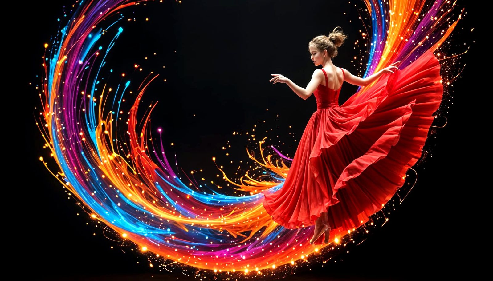 AI Generated Image of Dancing Figures