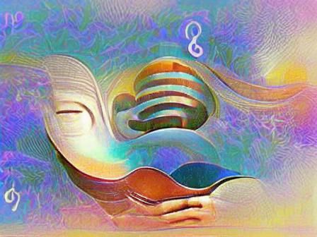 Abstract Music Graphic Art for Meditation