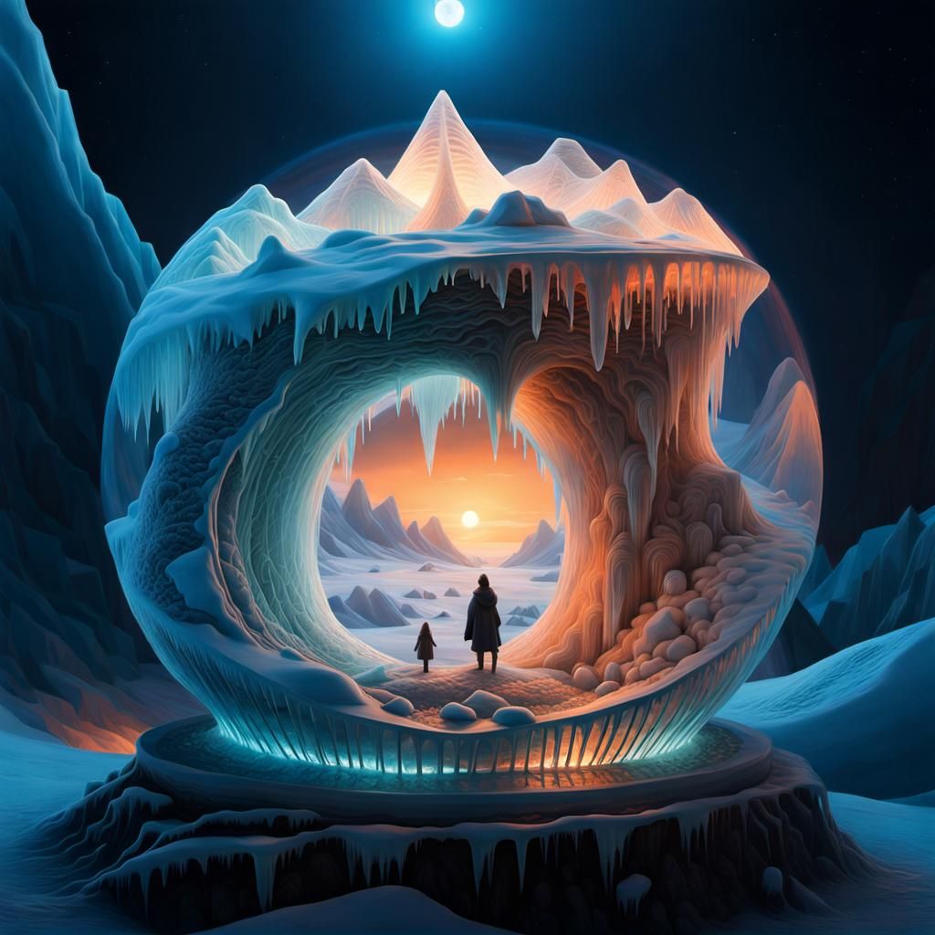 Eerie Alien Ice Sculptures in Arctic Tundra