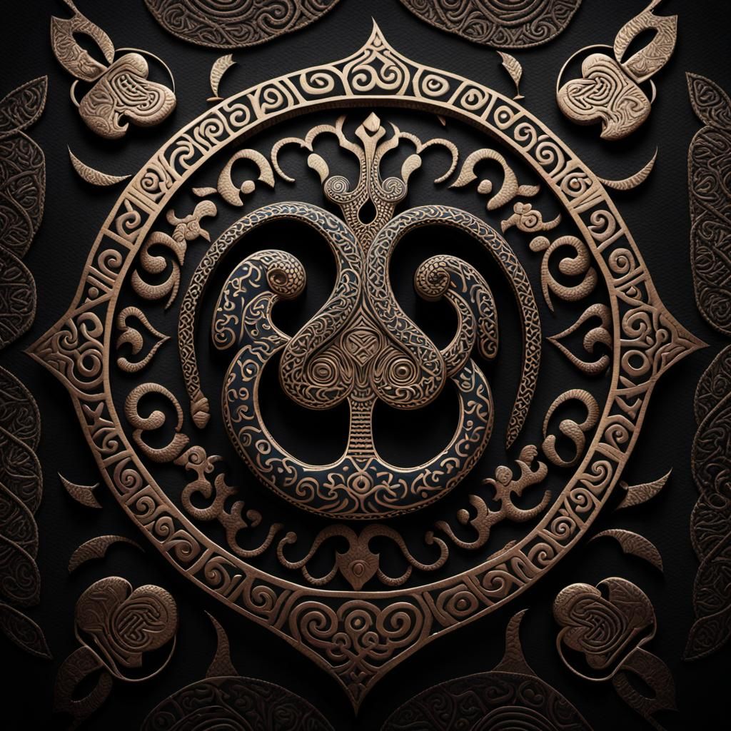 Vajra Sankofa III Textile in Vibrant Colors